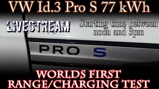 Video: (live) Part 1 - VW Id.3 Pro S 77 kWh Range / Charging test