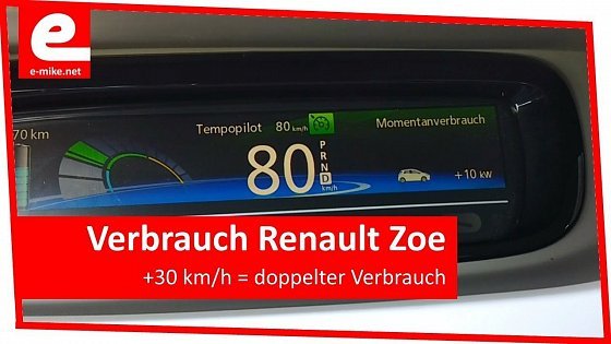 Video: Verbrauch Renault Zoe | Elektroauto Test Reichweite | e-mike.net