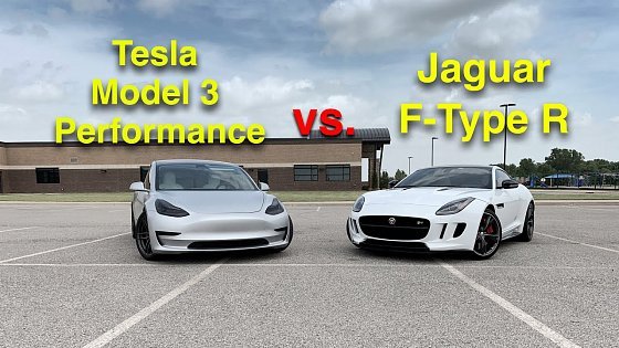 Video: Drag Race: Tesla Model 3 Performance Vs. Jaguar F-Type R