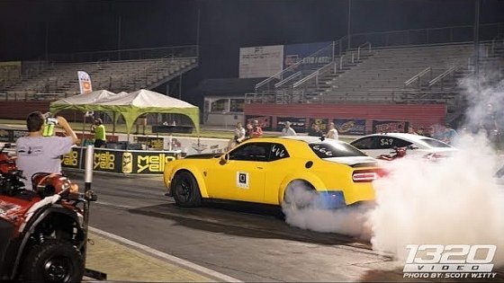 Video: TWO Dodge Demons SMOKED by TESLA P100D 1/4 Mile Drag Racing
