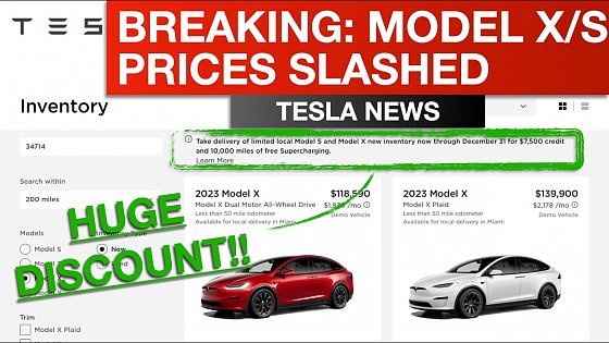 Video: BREAKING: Tesla Model S/Model X Prices Slashed! Biggest Discount Ever Offered - Available Right Now!