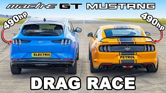 Video: Ford Mustang v Mach-E GT: DRAG RACE