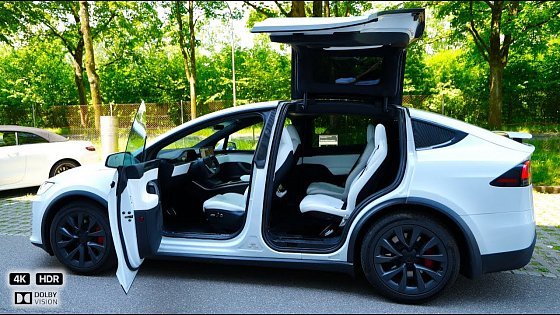 Video: New Tesla Model X Plaid 2023 White Interior | 4K HDR Dolby Vision