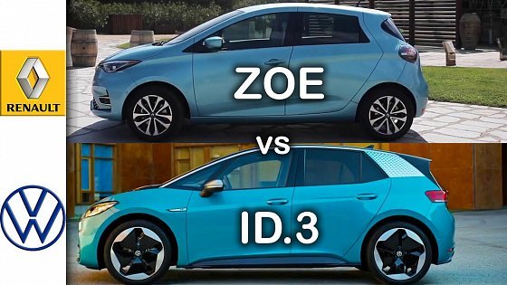 Video: Volkswagen ID.3 vs Renault ZOE, ZOE vs ID3, Volkswagen vs Renault - visual compare
