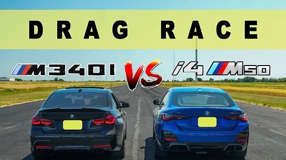 Video: 2022 BMW i4 M50 vs Tuned BMW 340i XDrive, BMW won! Drag and Roll Race.