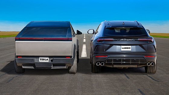 Video: Tesla Cybertruck v Lamborghini Urus: DRAG RACE