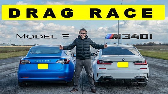 Video: Tuned BMW M340i XDrive vs Tesla Model 3 Performance, the definition of &quot;GAPPED&quot; achieved. Drag Race