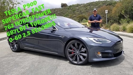 Video: Tesla Model S P90D. It&#39;s Ludicrous! You&#39;ll puke going this fast!! 0-60 2.4 Seconds! Randys Reviews