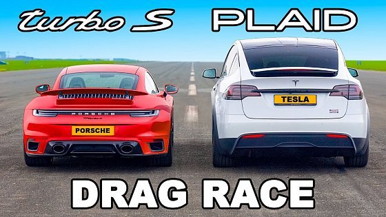 Video: Tesla Model X Plaid v Porsche 911 Turbo S: DRAG RACE