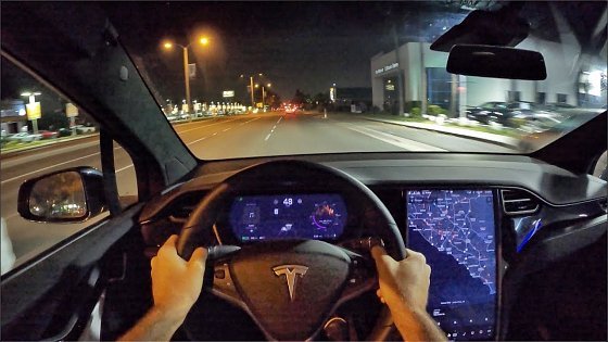 Video: 2020 Tesla Model X Performance POV Night Drive w/Ludicrous Mode (ASMR)