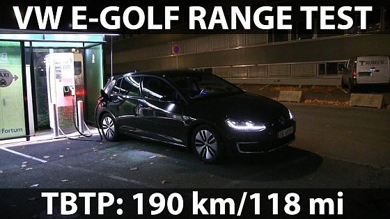 Video: VW e-Golf 35.8 kWh range test