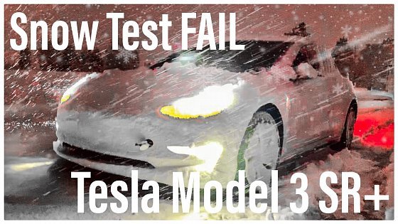 Video: Tesla Model 3 Standard Range Plus | Snow Test Fail | All Season Tire Tesla RWD Winter Driving
