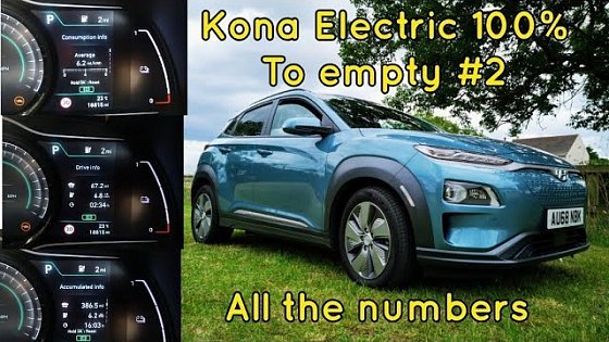 Video: Kona Electric battery degradation, efficiency &amp; range test #2