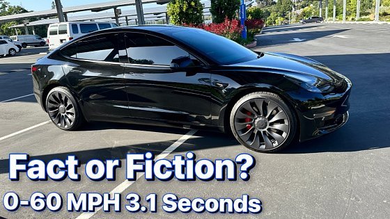 Video: Uncovering the Truth: Can A Tesla Model 3 Performance Achieve 0-60 in 3.1 Seconds?