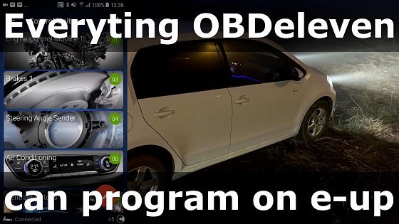 Video: List of all available settings from OBDeleven on VW e-up