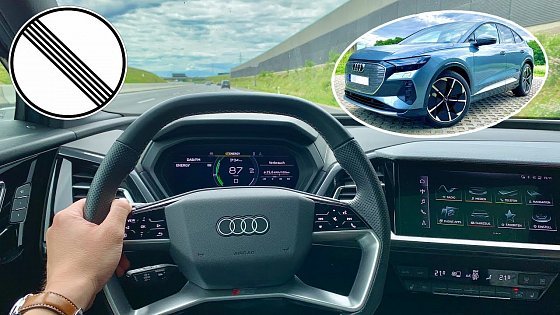 Video: Audi Q4 e-tron 50 quattro Sportback | POV Autobahn Topspeed Drive | Fully Electric SUV - EV