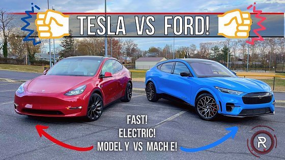 Video: 2021 Tesla Model Y Performance Vs. 2021 Ford Mustang Mach E GT Performance – Redline: Comparison