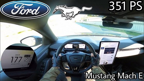Video: 2021 Ford Mustang Mach E AWD (351 PS) POV Testdrive AUTOBAHN Beschleunigung &amp; Topspeed