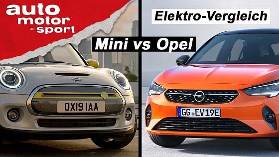 Video: IAA 2019: Opel Corsa e vs. Mini Cooper SE - Welcher E-Zwerg ist besser? I auto motor und sport