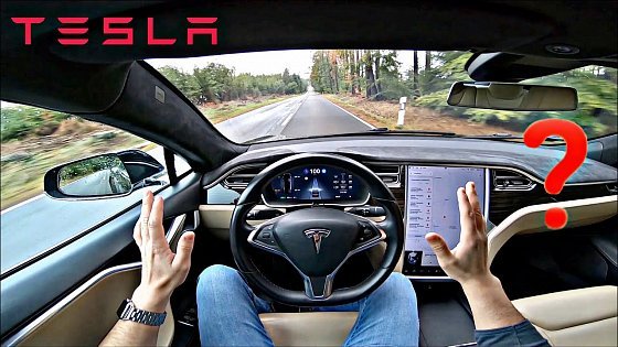Video: Tesla Model S 90D POV TEST DRIVE AutoPilot County Road Onboard