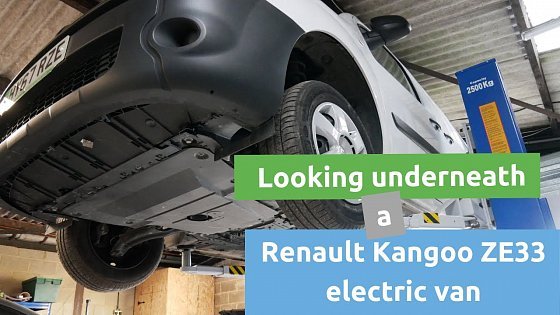 Video: Looking underneath a Renault Kangoo ZE33 100% electric van and also under the bonnet