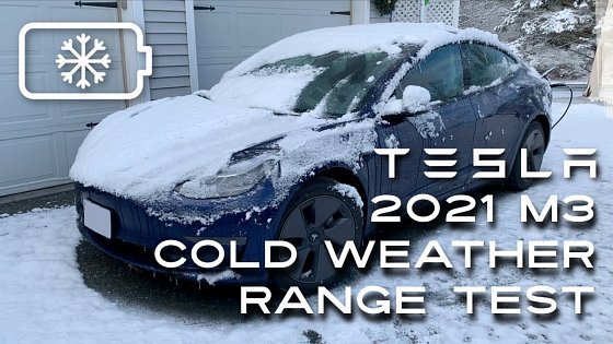 Video: 2021 Tesla Model 3 Standard Range Plus Cold Weather Highway Range Test