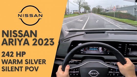 Video: Nissan Ariya 2023 87 kWh in Warm Silver, Silent POV test drive and review