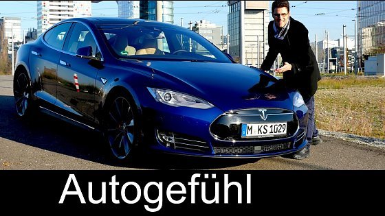 Video: New Tesla Model S p90D insane speed FULL REVIEW test driven &amp; Autopilot autonomous drive Neuer