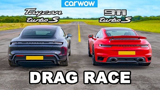 Video: New Porsche 911 Turbo S vs Taycan Turbo S: DRAG RACE!