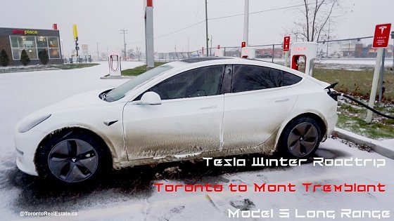 Video: Tesla Winter Road Trip | Toronto to Mont Tremblant | Model 3 Long Range