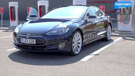 Video: 2015 Tesla Model S P85 D (700hp) - DRIVE &amp; SOUND (60FPS)
