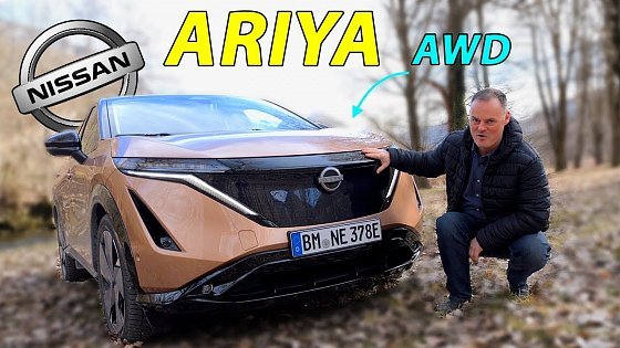 Video: Nissan Ariya e-4ORCE (AWD) driving REVIEW with winter test!