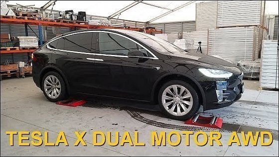 Video: Tesla Model X Dual Motor AWD - 4x4 test on rollers