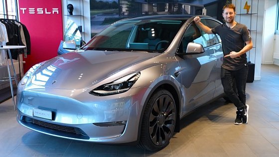 Video: New Tesla Model Y Performance New Color Quicksilver 2023 Review