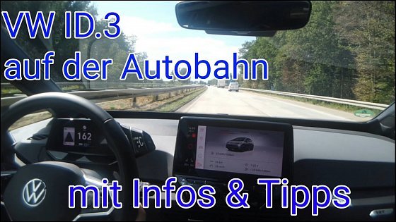 Video: Autobahnfahrt mit VW ID.3 + Infos &amp; Tipps - VW ID 3 on Highway