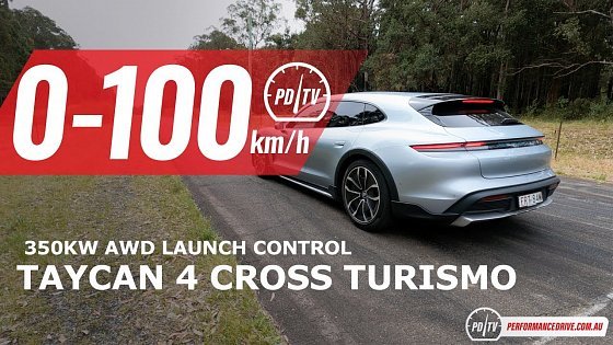 Video: 2022 Porsche Taycan 4 Cross Turismo 0-100km/h &amp; motor sound