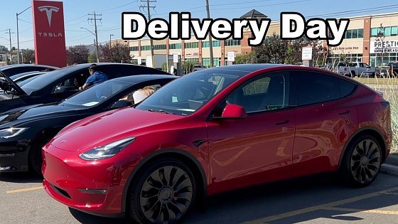 Video: 2022 Red Tesla Model Y Performance - Delivery Day!