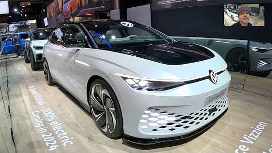 Video: Volkswagen VW ID Space Vizzion full electric concept e-car Vision all new model walkaround K0923
