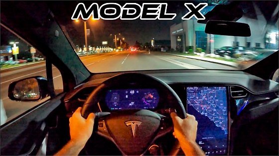 Video: 2020 Tesla Model X Performance POV Night Drive w/Ludicrous Mode (ASMR)