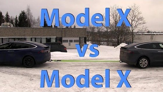 Video: Tesla Model X P90DL vs 90D tug of war