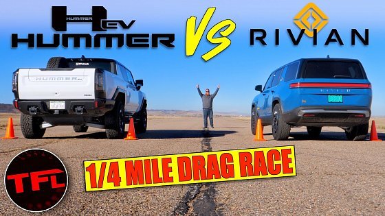 Video: Photo Finish - Hummer EV vs Rivian SUV Drag Race You Have to See to Believe!